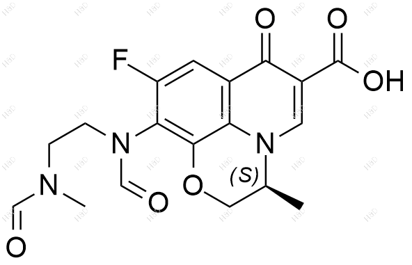 左氧氟沙星二甲酰基杂质14结构式