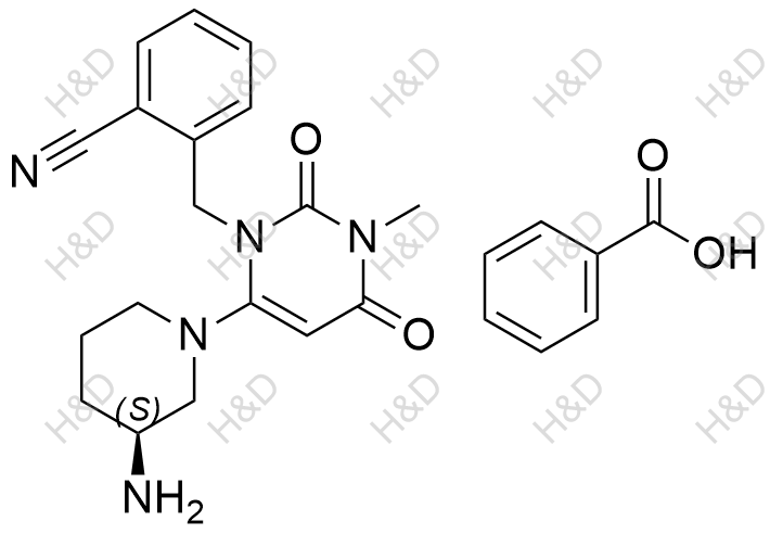 (S)-阿格列汀(苯甲酸盐)结构式