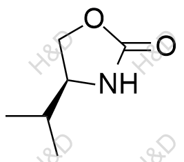 (S)-(-)-4-Isopropyl-2-oxazolidinone结构式