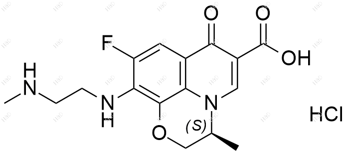 左氧氟沙星杂质B(盐酸盐)结构式