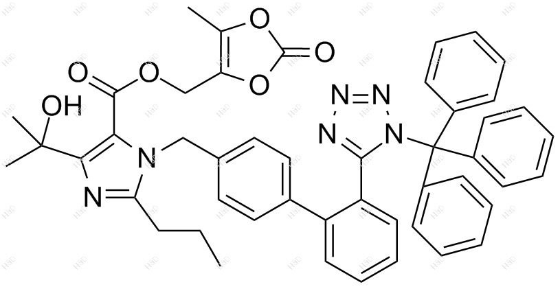 N1-三苯甲基奥美沙坦酯结构式