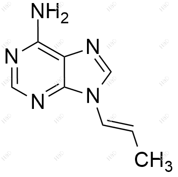 9-丙烯基腺嘌呤结构式