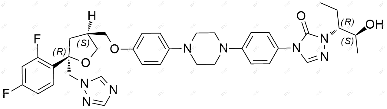 (3S,5R,2S,3R)-泊沙康唑结构式