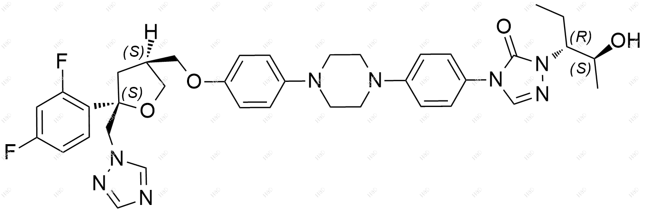 (3S,5S,2S,3R)-泊沙康唑结构式