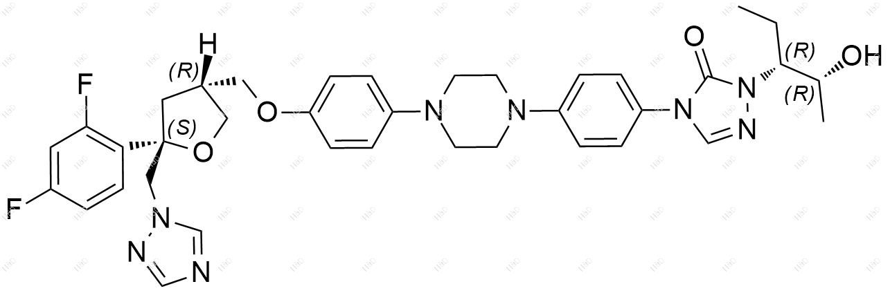 (3R,5S,2R,3R)-泊沙康唑结构式