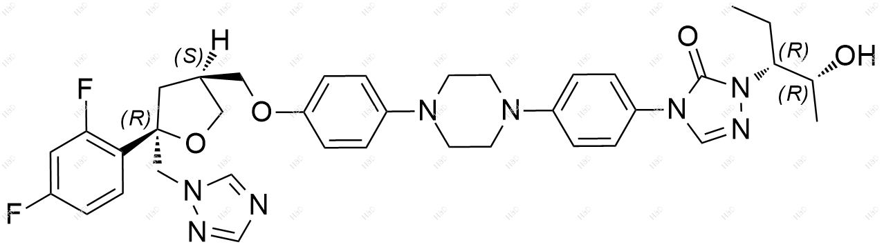 (3S,5R,2R,3R)-泊沙康唑结构式