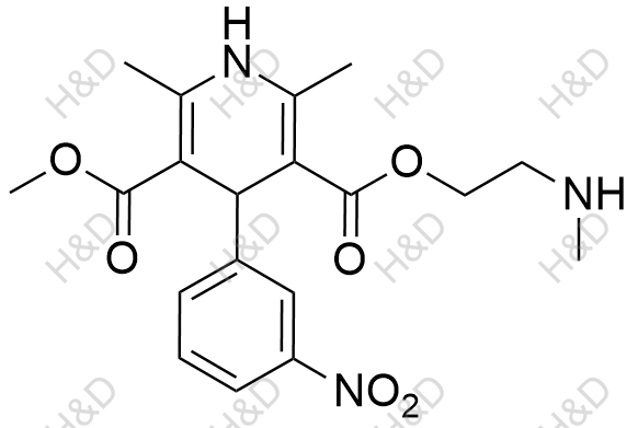尼卡地平甲基氨基衍生物结构式