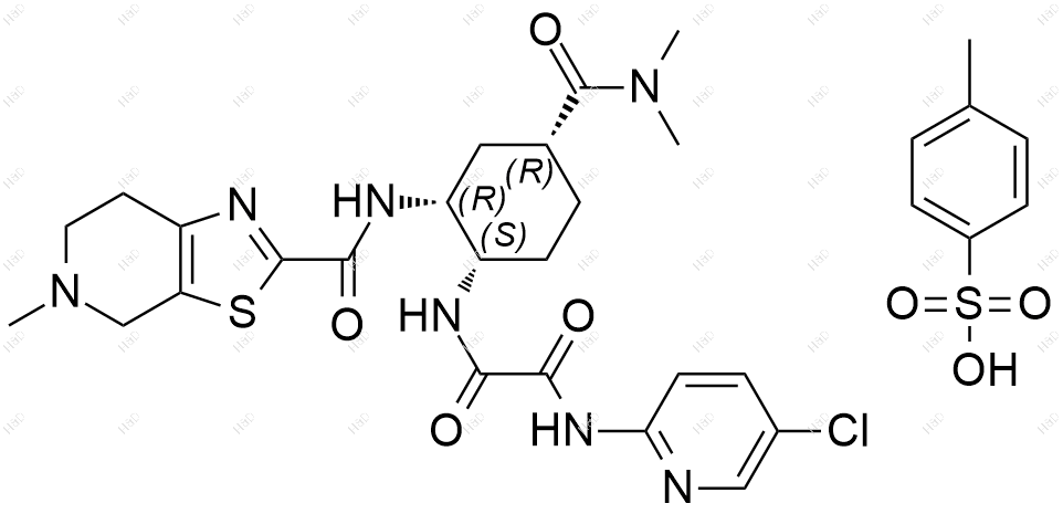 依度沙班EP杂质G(4-甲基苯磺酸盐)结构式