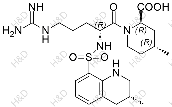 阿加曲班(D,2R,4R)-异构体结构式