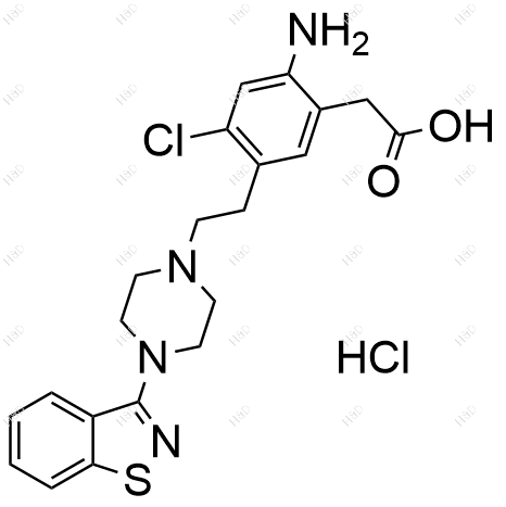 齐拉西酮EP杂质C(盐酸盐）结构式