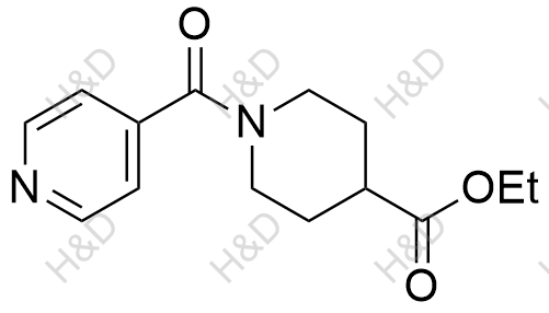4-哌啶基羧酸,1-(4-吡啶基羰基)-乙基酯结构式
