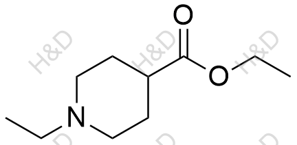 N-乙基-4-哌啶甲酸乙酯结构式