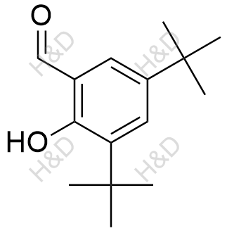 3,5-二叔丁基水杨醛化学结构式
