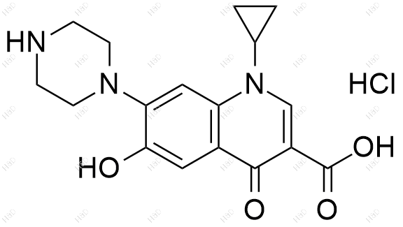 环丙沙星杂质F(盐酸盐)结构式
