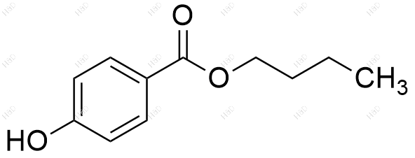 4-羟基苯甲酸丁酯结构式