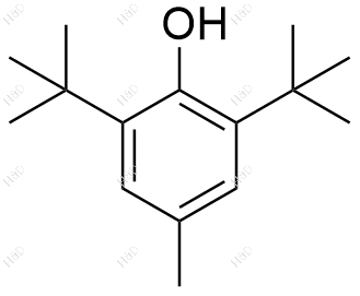 2,6-二叔丁基对甲酚化学结构式