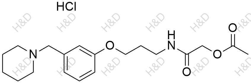 醋酸罗沙替丁（盐酸盐）结构式