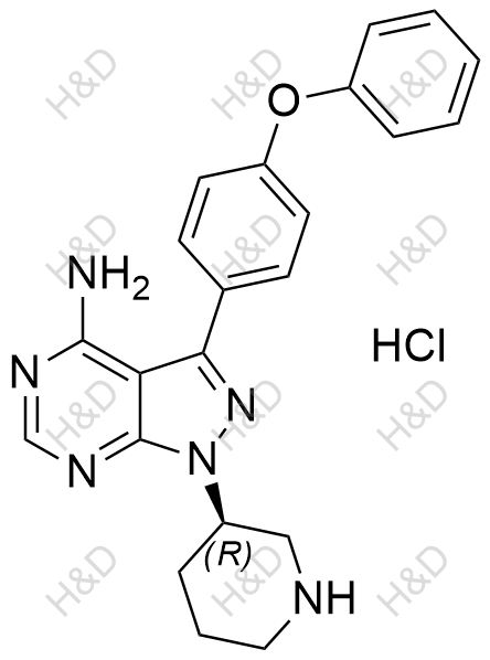 依鲁替尼杂质18（盐酸盐）结构式