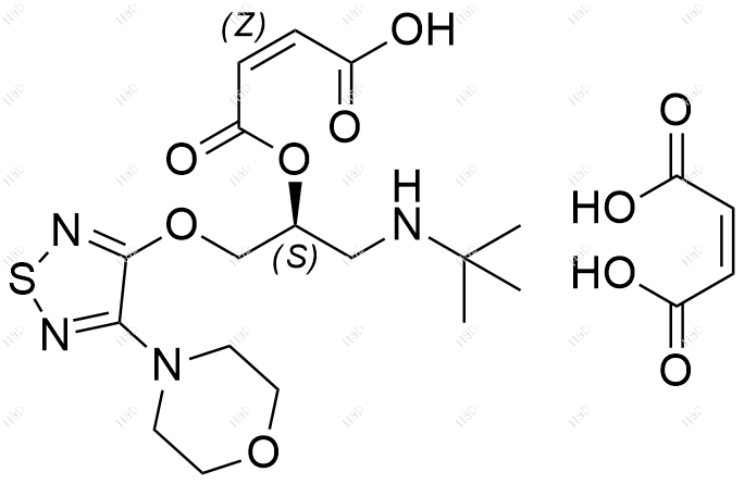 噻吗洛尔EP杂质E（马来酸盐）化学结构式