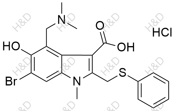 阿比多尔杂质7（盐酸盐）化学结构式