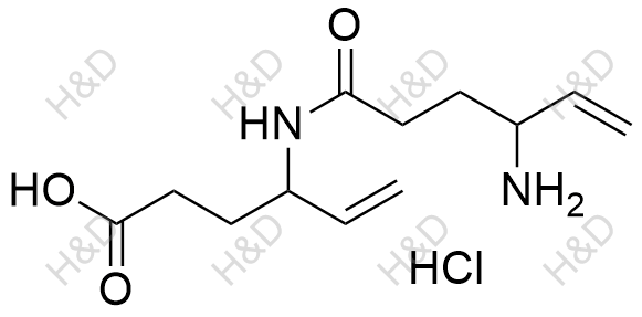 氨己烯酸EP杂质F（盐酸盐） 非对映异构体的混合物化学结构式