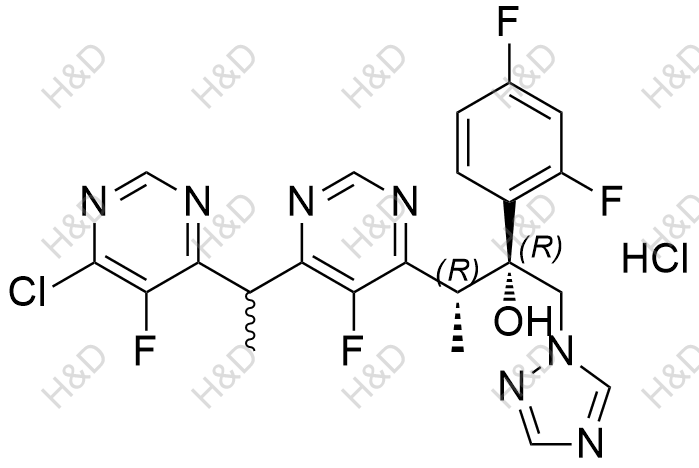 伏立康唑杂质33（盐酸盐）结构式