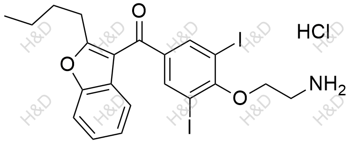N,N-去乙基胺碘酮(盐酸盐)结构式