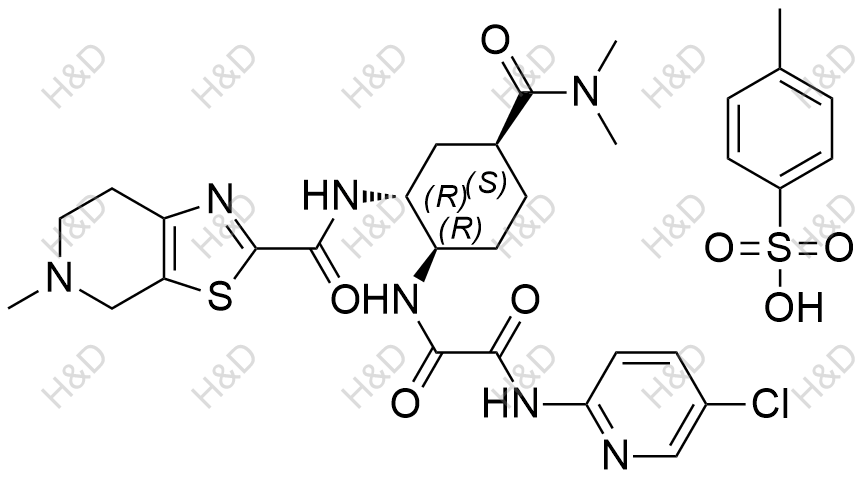 依度沙班(1R,2R,4S)异构体(对甲苯磺酸盐)结构式