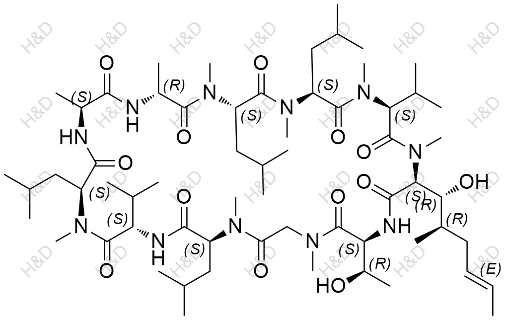 环孢菌素C化学结构式