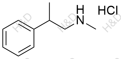 苯丙甲胺(盐酸盐)结构式