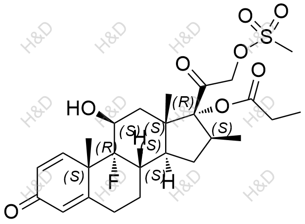 丙酸氯倍他索EP杂质I化学结构式