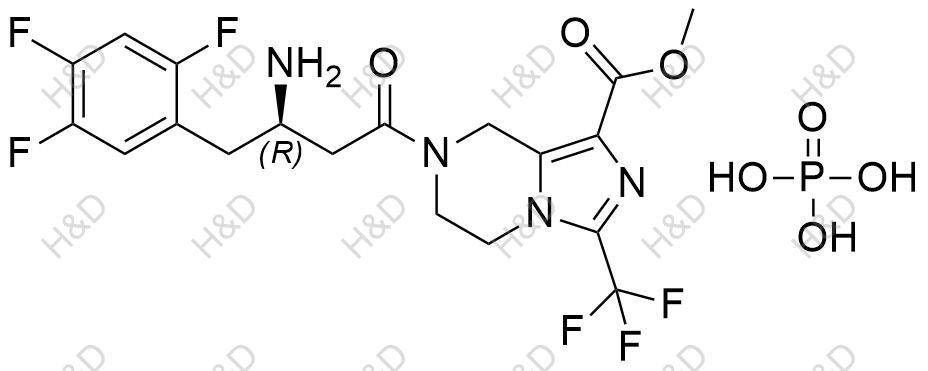 瑞格列汀(磷酸盐)结构式