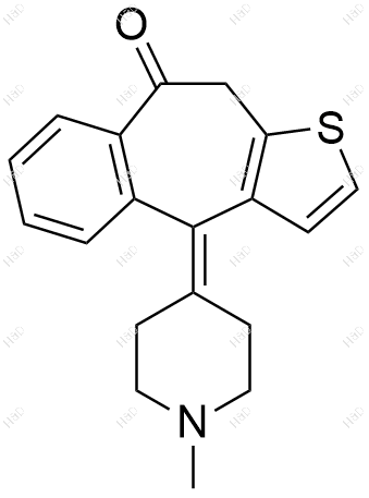 酮替芬EP杂质F结构式