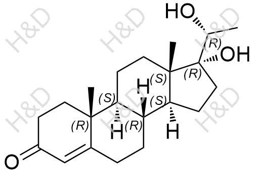 17α，20β二羟基孕酮结构式