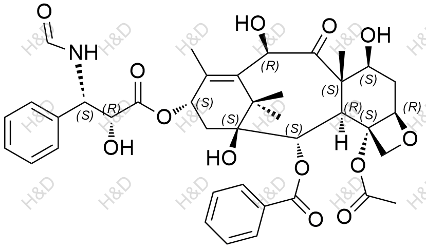 N-去叔丁氧基羰基-N-甲酰基多西他赛结构式