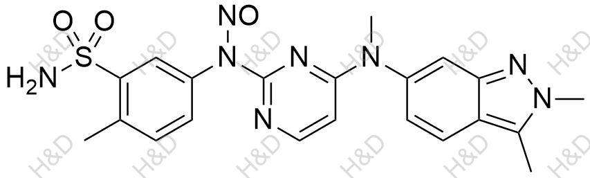 N-亚硝基帕唑帕尼结构式
