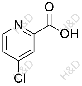 4-氯-2-吡啶甲酸化学结构式
