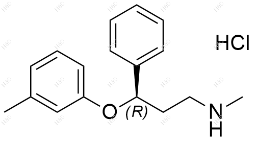 托莫西汀EP杂质D(盐酸盐)化学结构式