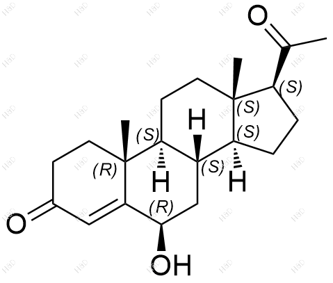 6β-羟孕酮结构式