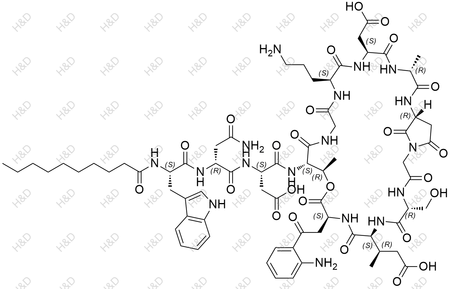 达托霉素杂质8结构式