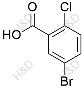 2-氯-5-溴苯甲酸结构式