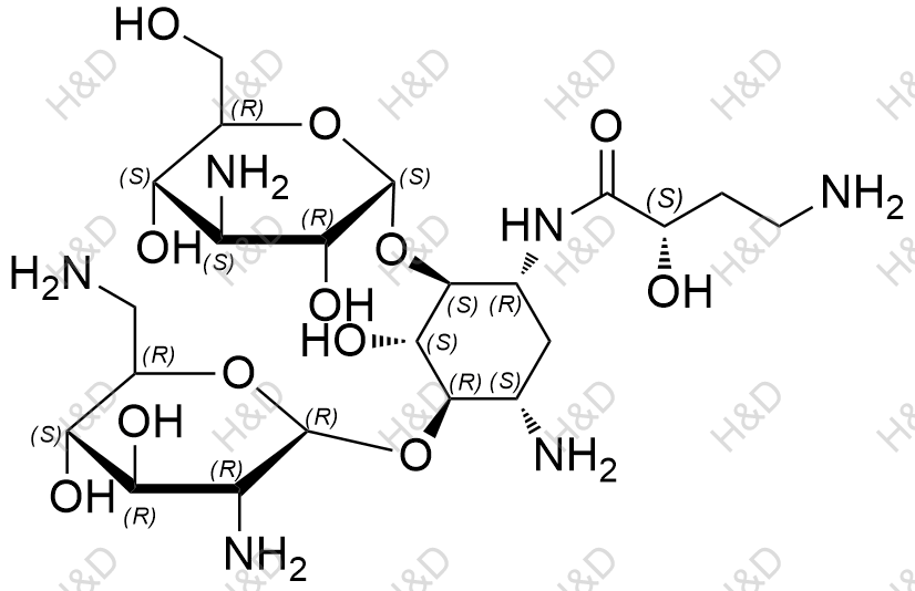 阿米卡星EP杂质H结构式