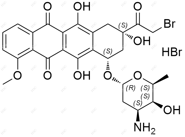 多柔比星EP杂质C(氢溴酸盐)结构式