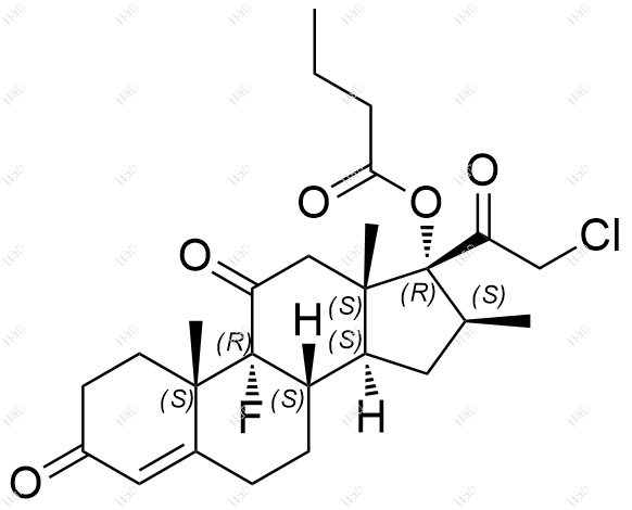 丁酸氯倍他松EP杂质E化学结构式