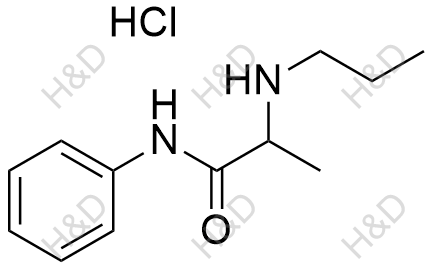 丙胺卡因EP杂质F(盐酸盐)结构式
