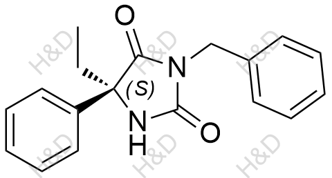 (S)-(+)-N-3-苄基苯乙基内酰脲结构式