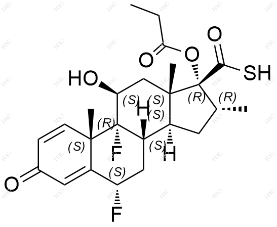氟替卡松丙酸酯中间体E化学结构式