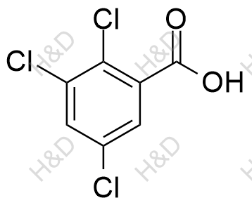 2,3,5-三氯苯甲酸化学结构式