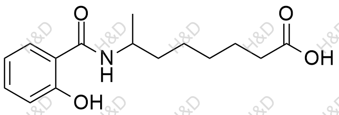 7-（2-羟基苯甲酰胺）辛酸结构式