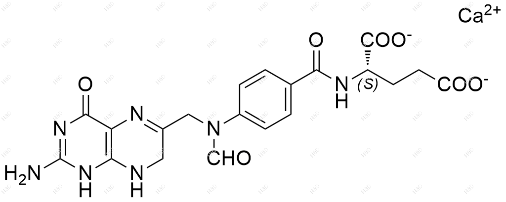 左亚叶酸钙EP杂质F(钙盐）结构式